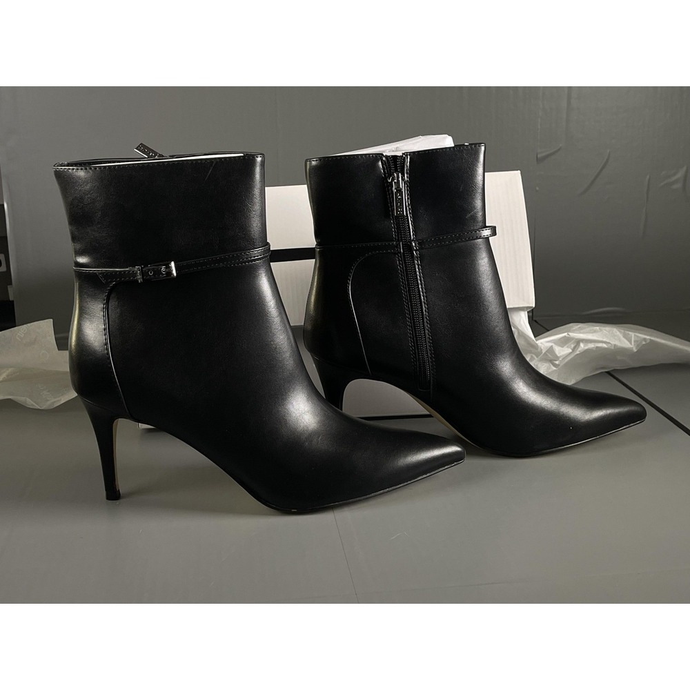 Calvin Klein Boots Womens Size 10 Black Kc VIVERA Ankle Stiletto Booties Heel